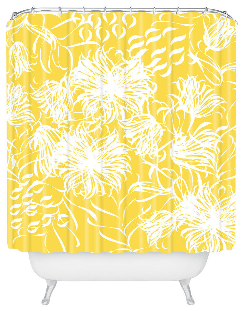 Vy La Bright Breezy Yellow Shower Curtain