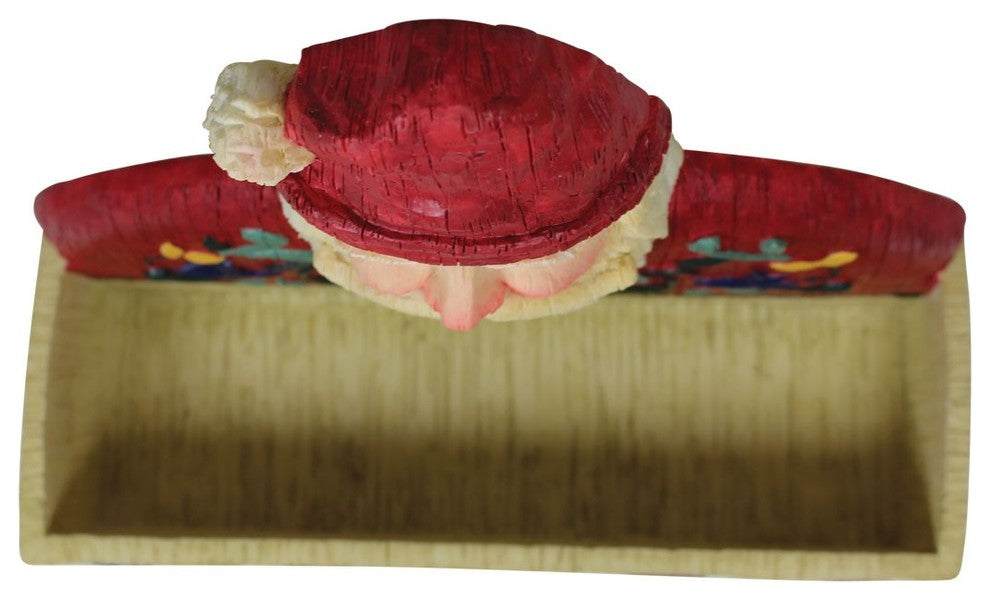 Christmas Greeting Card Holder 11" Santa Red Card Organizer Home Décor