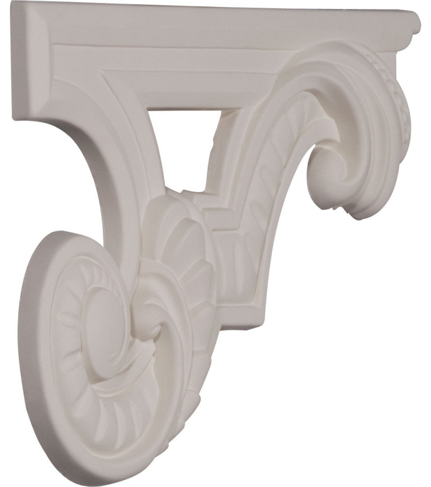 12 3/8"W x 6 5/8"H x 3/4"D Scroll Stair Bracket, Right