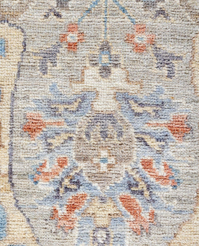 Oushak One-of-a-Kind Hand-Knotted Area Rug Light Gray, 8'1" x 10'0"