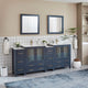 Vanity Art Vanity Set With Ceramic Top, 84", Blue