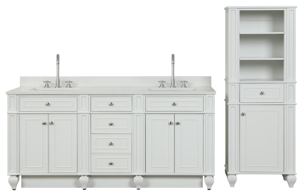 Winston 72" Double Vanity, White