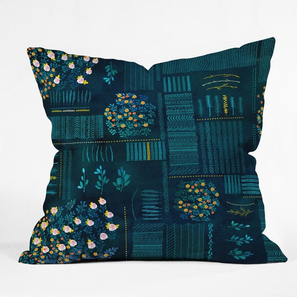 Iveta Abolina Smokey Fields Throw Pillow, 16"x16"