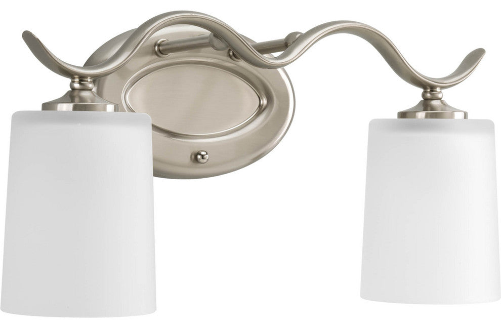 Inspire Collection 2-Light Bath Light, Brushed Nickel