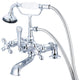 Vintage Classic Deck Mount Tub Faucet With Handshower, Hand Polished, Richly Tri