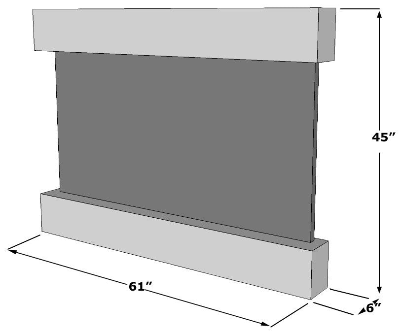 Teton Falls Water Fountain, Green Featherstone, Blackened Copper, Square Edges