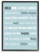 Stupell Industries Hold Him A Little Longer Teal, 11"x14", Black Framed