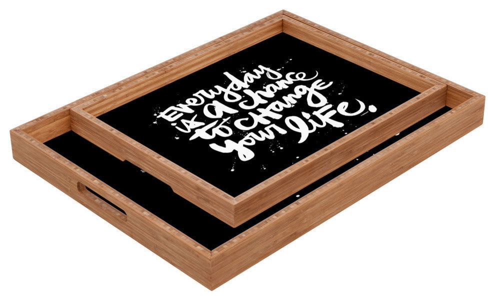 Deny Designs Kal Barteski Change Your Life Rectangular Tray