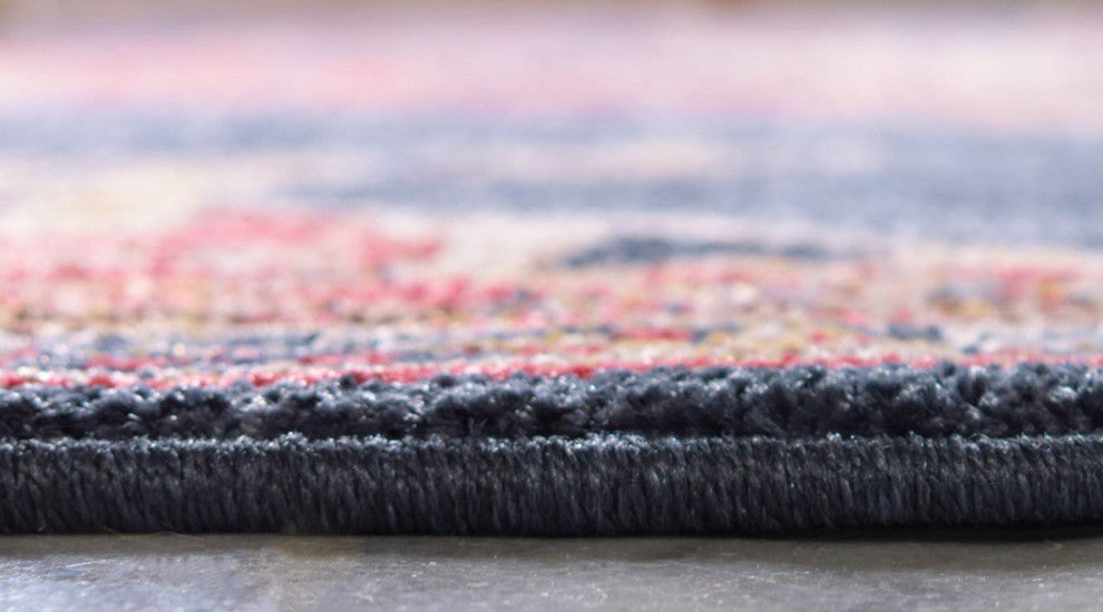Unique Loom Dark Blue Helios Utopia 5' 0 x 8' 0 Area Rug