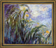 Claude Oscar Monet Yellow Irises Framed Premium Canvas Print, 20"x25"