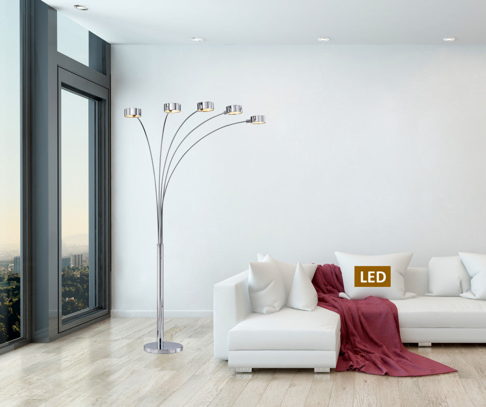 Artiva USA Micah Plus 88" LED Arched Floor Lamp with Dimmer