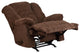 Contemporary Hillel Chocolate Chenille Rocker Recliner