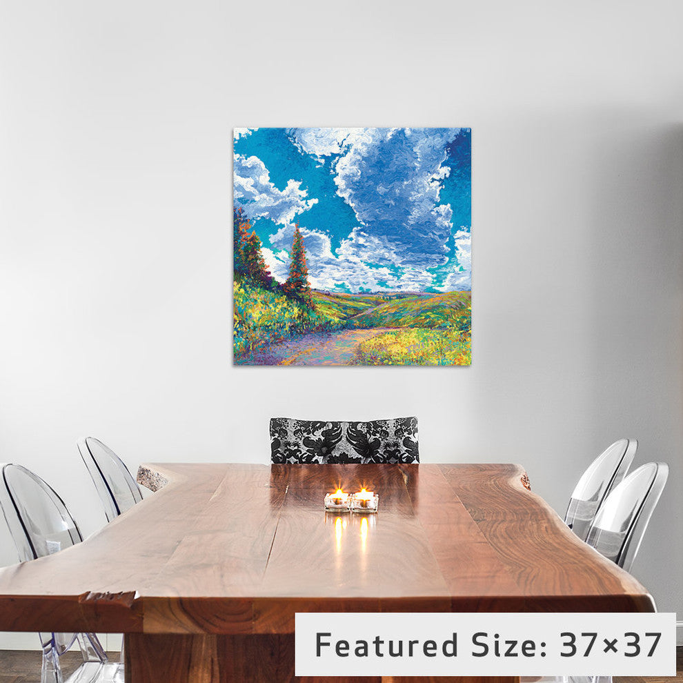 "Edge of Canyon Road Gallery" by Iris Scott, 26"x26"x1.5"