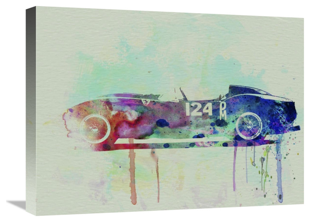 "Ferrari Testa Rossa Watercolor 2" Fine Art Print