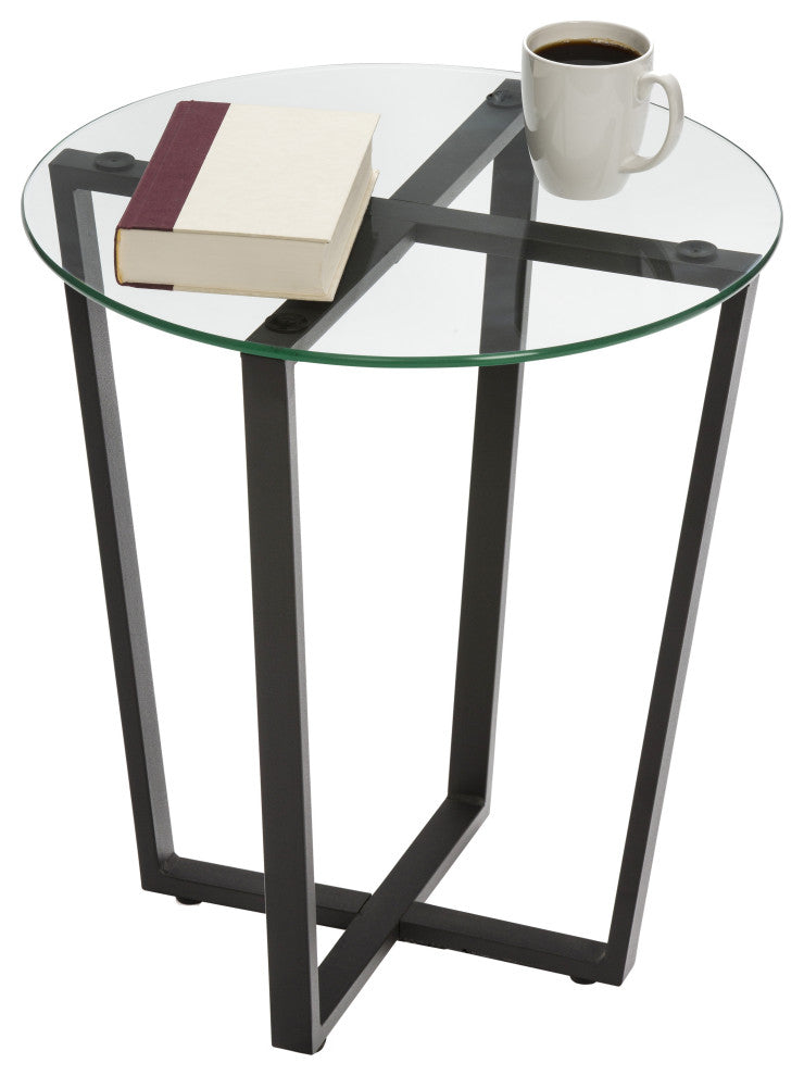 Mango Steam Metro Coffee and End Table, Clear, End Table