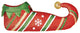 12" Metal Elf Shoes Red