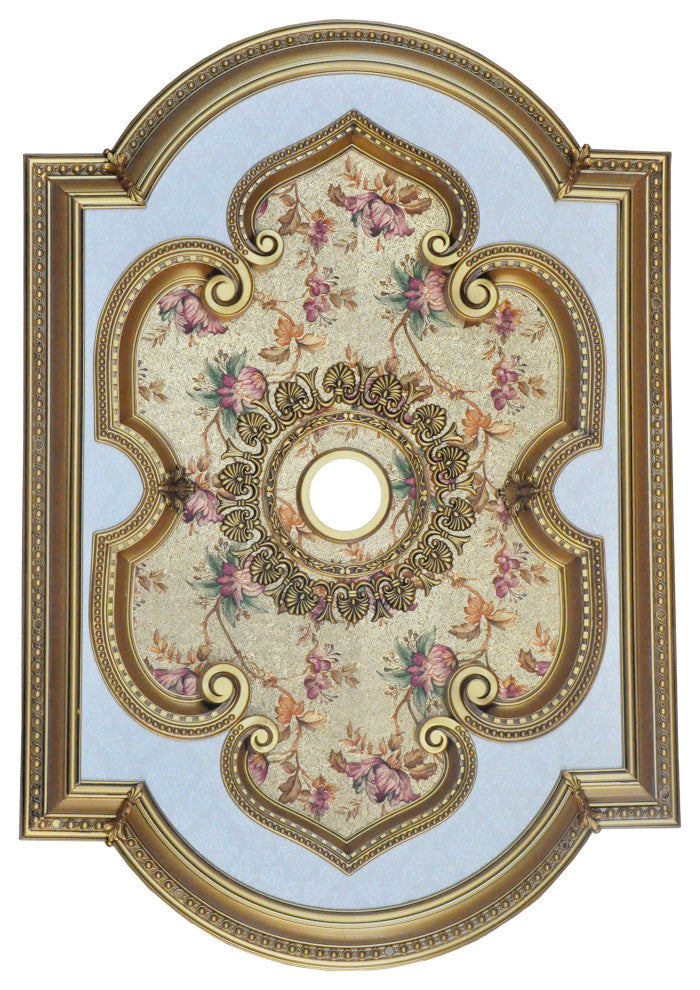 Artistry Lighting, Rectangular Gold Ceiling Medallion, ARC0913-CF-096