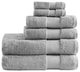Madison Park Signature Turkish Cotton 6 Piece Bath Towel Set, Grey