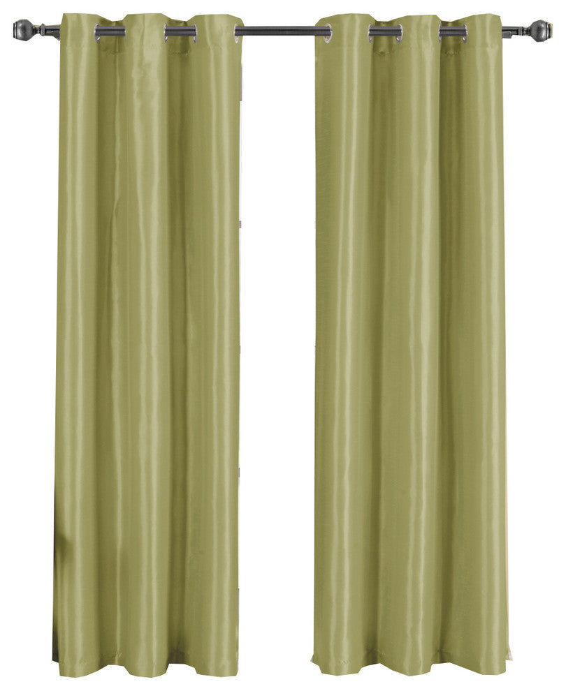 Single Soho Grommet Thermal insulated Blackout Panel, Green, 42"x63"