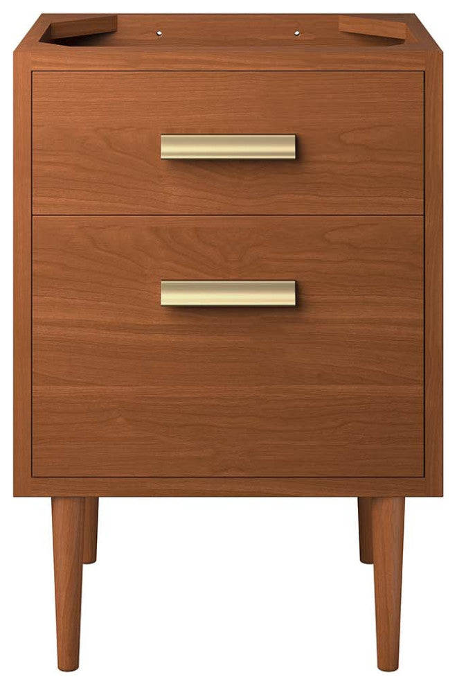 Cassia 24" Teak Wood Bathroom Vanity Cabinet (Sink Basin Not Included) - Natural