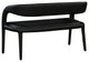 Sylvester Faux Leather Bench, Black