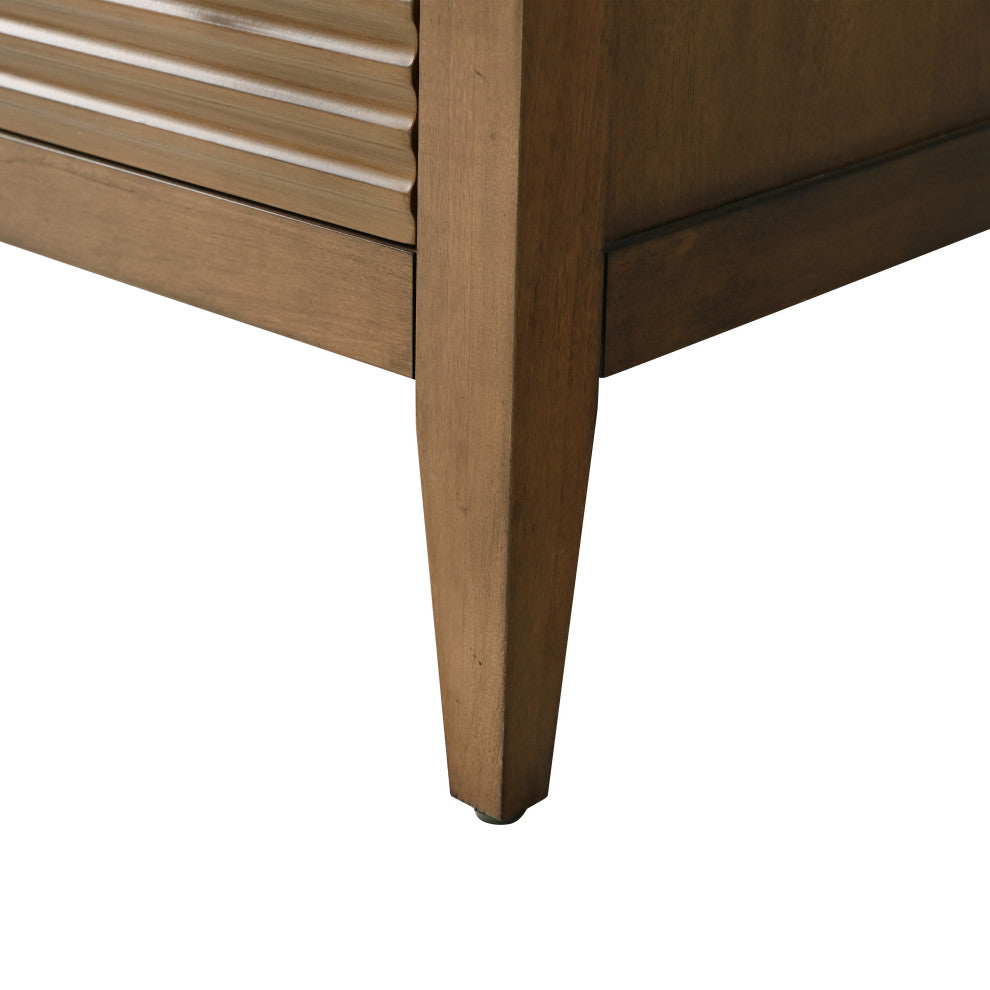 Vanity Art Freestanding Vanity, Walnut, 60", Single Sink, Matte Black