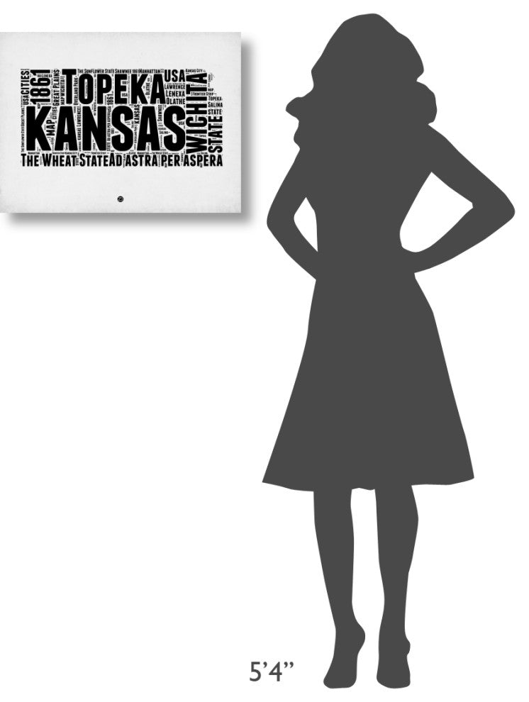 "Kansas Word Cloud 2" Fine Art Print