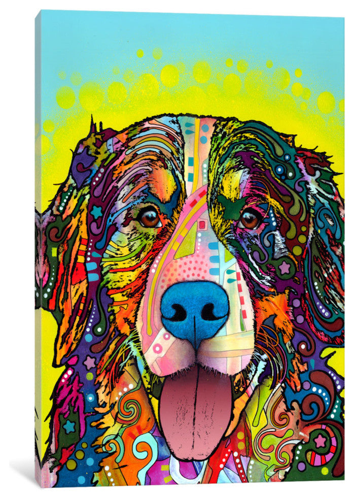 "Bernese Mountain Dog" Wrapped Canvas Art Print, 26x18x1.5