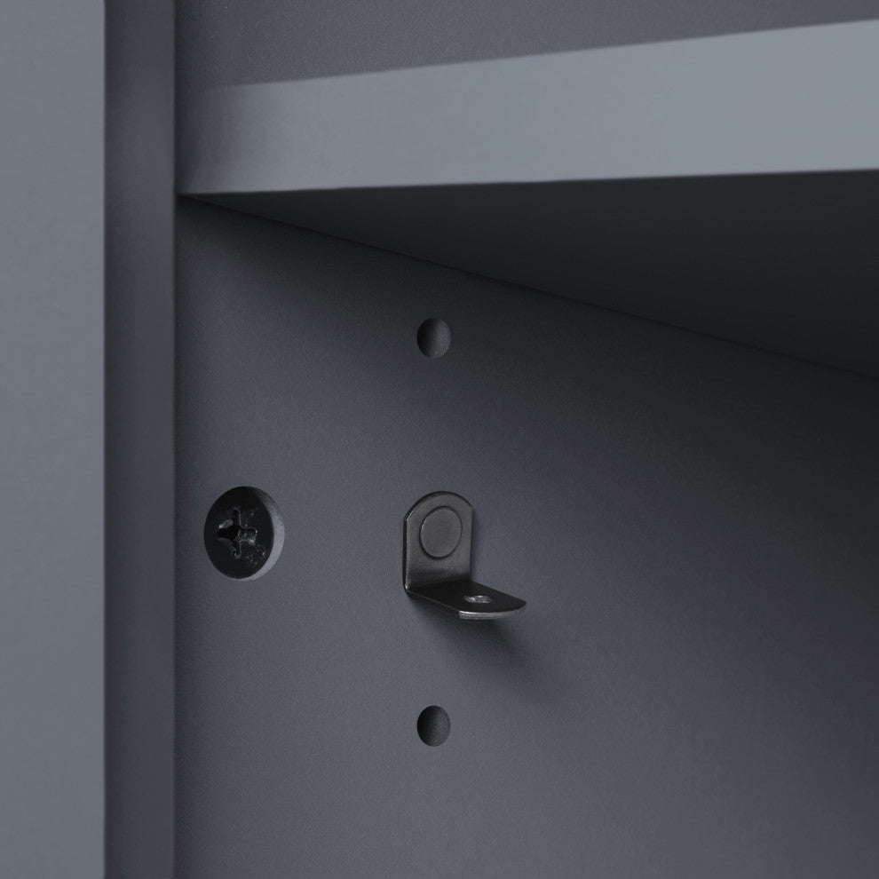 Ove Decors Vegas Single Sink Bathroom Vanity Set With Countertop, White, Dark Charcoal, 30"