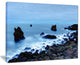 "Rocky Coast Near Raykjanes" Seashore Canvas Art, 40"x30"