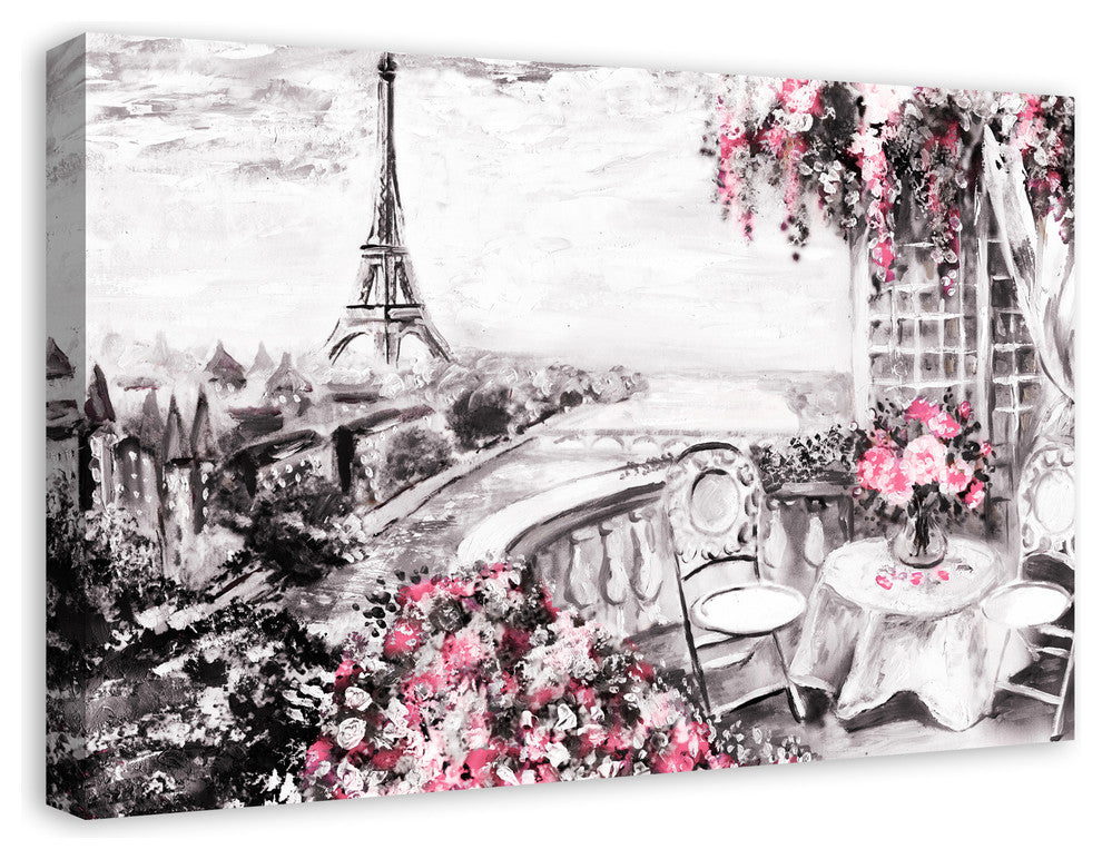 Paris Sketch 20x30 Canvas Wall Art
