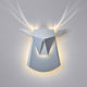 Silver Aluminium Deer Head LED Light Fixture, Cord Electricity