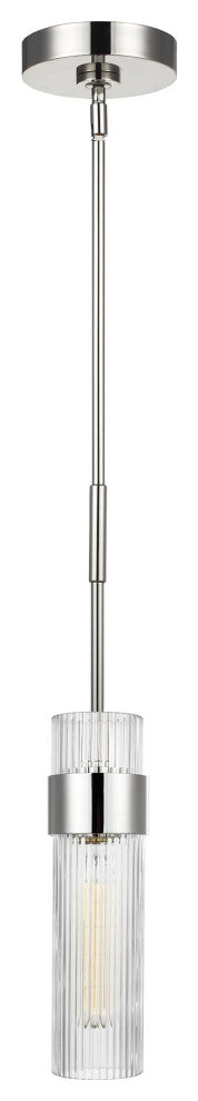 Geneva Medium Pendant, Polished Nickel