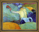 Paul Gauguin In the Heat of the Day - 16" x 20" Framed Premium Canvas Print