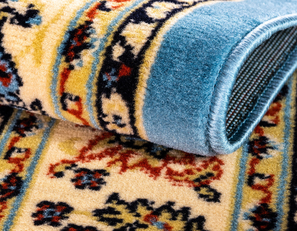 Unique Loom Light Blue Washington Sialk Hill 4' 0 x 6' 0 Area Rug