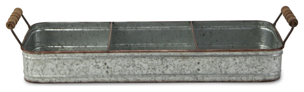 Gondula 3 Slot Galvanized Caddy