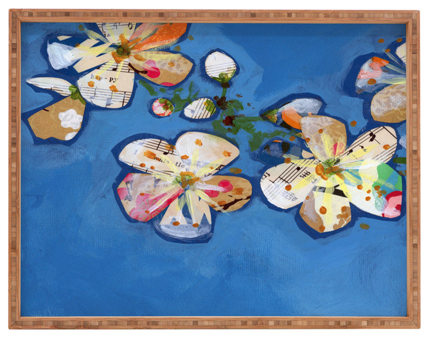 Land Of Lulu Apple Blossoms 2 Rectangular Tray