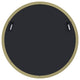 Round 24" Stainless Steel Framed Mirror, Satin Brass