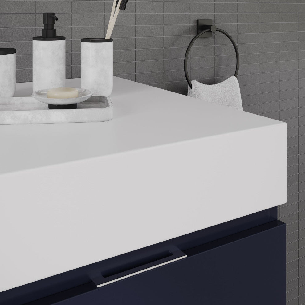 Boutique Bath Vanity, Blue, 60", Single Sink, Freestanding