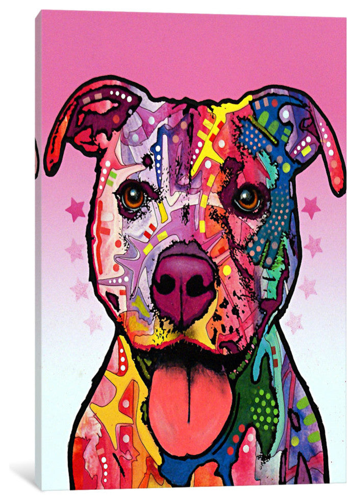 "Cherish the Pit Bull" by Dean Russo, 40x26x1.5"