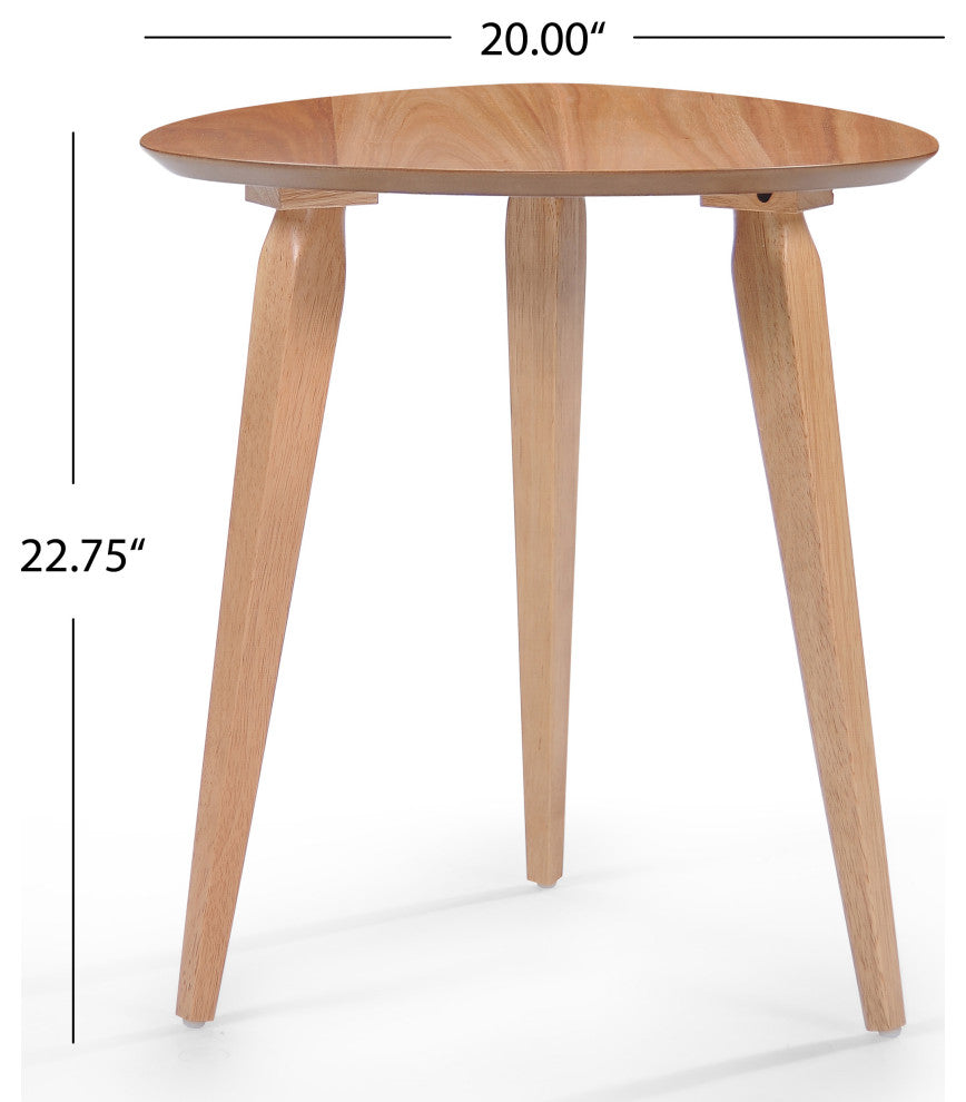 GDF Studio Finnian Modernistic Designed Wood Finish End Table, Natural