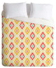 Deny Designs Jacqueline Maldonado Zig Zag Ikat White Duvet Cover - Lightweight