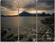 "Rocky coastline of Loch Scavaig" Metal Wall Art, 3 Panels, 36"x28"