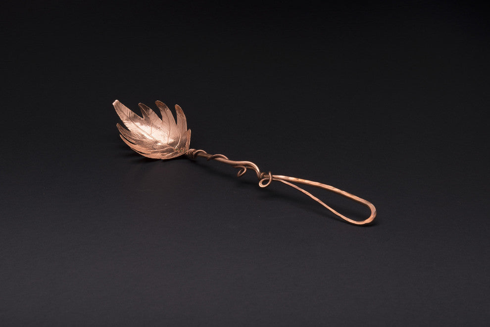 Fern Pasta Server, Copper, Vine Handle