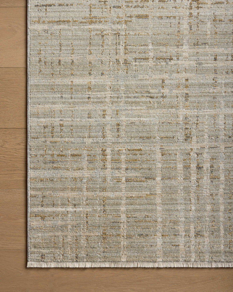 Loloi II Wade Area Rug, Mist / Gold, 18" X 18" Sample