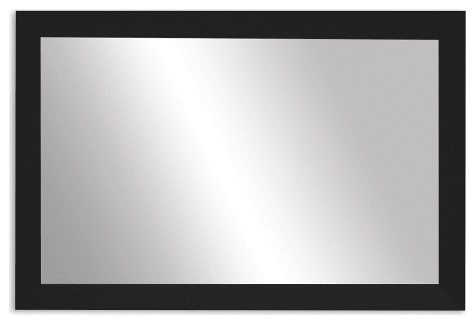 Meade Framed Wall Mirror, Black, 28"x36"