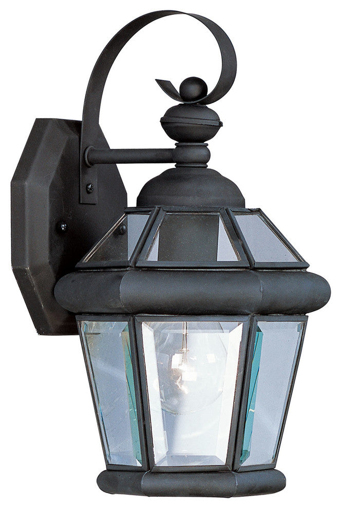 Georgetown Outdoor Wall Lantern, Black