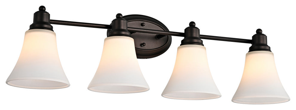 CHLOE Lighting Janet Contemporary 4-Light Rubbed Bronze Bath Vanity Fixture