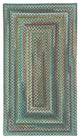 Sherwood Forest Concentric Braided Rectangle Rug, Dark Blue, 3'x5'