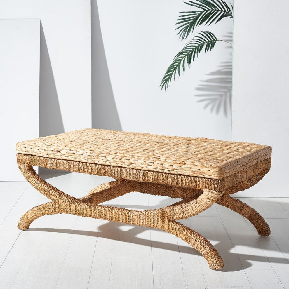 Safavieh Caycee Waterhyacinth Coffee Table Natural